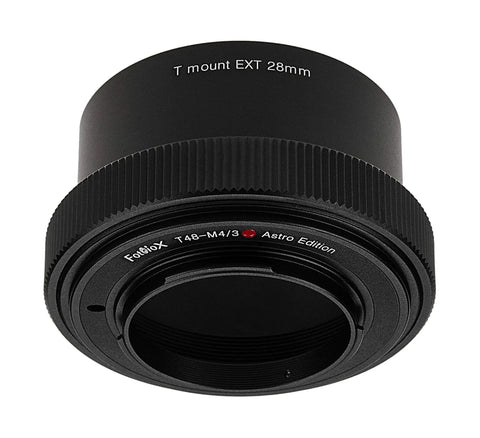 Astro Edition 48mm T Mount Lens Adapter to Micro Four Thirds Cameras for Wide Field Telescopes 0.75x Focal Reducer Anodized Aluminum Build