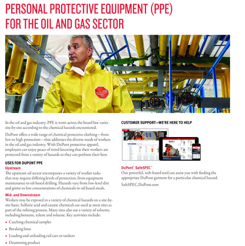 Man wearing disposable chemical resistant coverall with hood and serged seams, yellow, X-Large, for industrial use