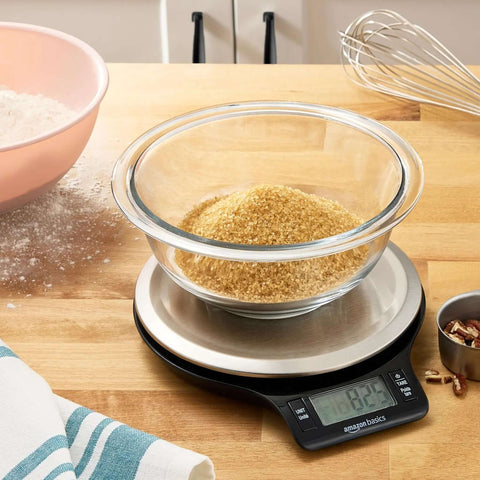 Digital Kitchen Scale With Large LCD Display And Tare Function Pro-Grade Measures In Pounds Ounces Grams Milliliters And Fluid Ounces