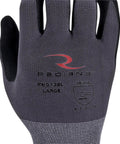 Knockout Grip Industrial Work Gloves With Foam Nitrile Palm Dip And Breathable Nylon Spandex Shell For Sure Handling And Dexterous Construction Tasks In Gray XL, showing the palm view.