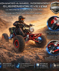 Beast 212cc 4 Stroke Off Road Go Kart with CVT Automatic Transmission on rugged terrain, featuring 8 inch all terrain tires