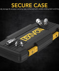 Secure case with bits for Master Torx Bit Socket Set 34 Piece Premium S2 Alloy Steel With Solid Star And Tamper Proof Bits T6 To T70.