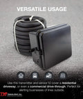 One Mile Wireless Driveway Alarm Sensor With Heavy Duty Rubber Hose 25 Ft No Brainer Setup Works With Any Dakota Alert 4000 Series Transmitter Or Receiver Real Time Alerts For Easy Driveway Security, coiled hose and transmitter
