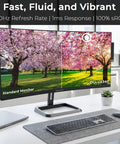 Front view of 34 Inch Curved Ultrawide Monitor Dope For Your Desk Setup With 3440x1440 WQHD and HDR displaying vibrant images