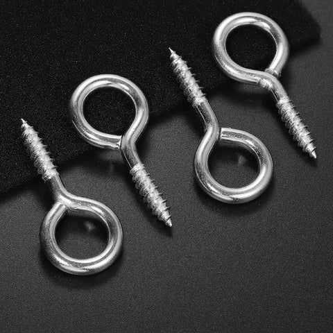 Heavy Duty 10 Pack 2.2 Inch Eye Hooks M5 Screw Eye Bolts Load Bearing 150 Pounds For Indoor And Outdoor Use Zinc Plated Carbon Steel