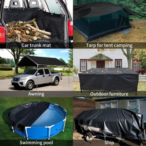 Heavy Duty Waterproof Tarp 4x5 Feet Two Pack 14 Mil Polyethylene Tarps For Snow And UV Protection Durable Outdoor Cover in various uses
