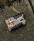 Waterproof Hunting Rangefinder With 5 To 900 Yards Range Fast Under 0.5 Seconds Readouts Camo Laser Distance Finder Angle And Scan Modes 6X Magnification Hunt Ready Archery Tool For Hunters on wood