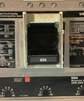 Top Dollar 600 Amp Three Pole Molded Case Circuit Breaker with 600 Volt rating and thermal magnetic controls.