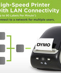 Turbo Driven Direct Thermal Label Printer With Automatic Size Detection And Plug And Play Usb Hookup Plus Lan Networking For Offices Or Shipping Without Any Ink Or Toner Hassle Just A Smooth Operator Ready To Roll Out The Daily Grind showing USB and LAN connectivity.