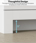 Modern 36 Inch Bathroom Vanity With Integrated Sink And Effortless Soft Close Drawers White Engineered Wood Cabinet toe-kick design