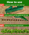 How to use 7 Piece Seed Spreader Set With Twelve Hole Dibber Upgraded 2025 Mini Seed Dispenser for garden planting steps