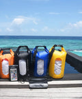 Waterproof Dry Bag Set Of 3 With Double Zip Locks Includes Waist Pouch And IPX8 Phone Case Submersible Dry Sack by the ocean