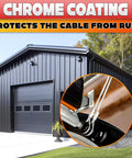 Garage with Beefy Heavy Duty Garage Door Cables For 12 Ft Doors 13 Ft 6 In Long Two Pack 304 Steel Galvanized Wire close-up inset