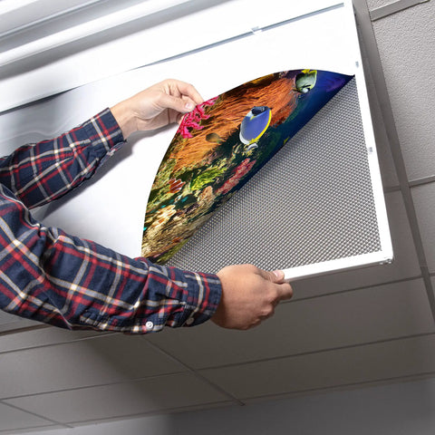 Installing Easy Install Fluorescent Light Cover 2x4 Backlit Film Insert For Classroom Ceiling Ocean Color