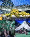 Outdoor 800 LED Christmas String Lights 262 Feet With Remote 8 Modes Dimmable Waterproof Timers Plug In Cozy Fairy Lights