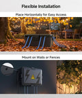 Badass Weatherproof Outdoor Electrical Box Secures Power Strips Extension Cords And Plugs, shown mounted on a wall.