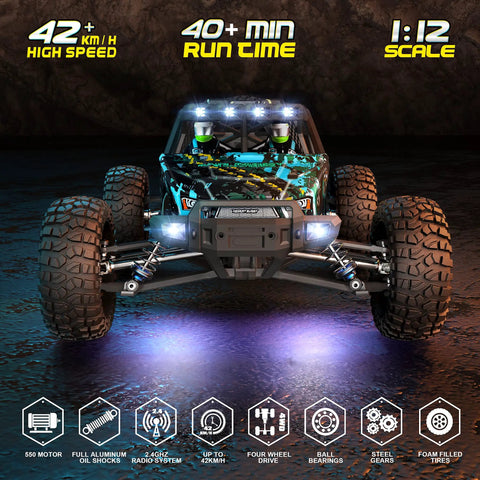 1 12 Scale 4x4 RC Truck With Upgraded 550 Motor For 42 KMH High Speed Electric Off Road Buggy RTR Desert Terrain Beast