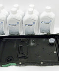 Automatic Transmission Oil Pan Filter Kit With 7 Liters Lifeguard 8 Fluid bottles and components displayed