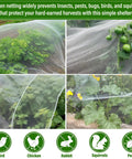 Ultra Fine Garden Netting 8x24 Ft Row Cover For Plants Keeps Birds Mosquitoes And Pests Out Protects Vegetables Fruits Flowers Crops Lightweight White Mesh Screen For Easy Garden Defense