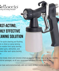 Spray Tanning Equipment Cleaner 16 Ounce Bottle Fast Acting Cleaning Solution Cleans Airbrush Spray Tanning Guns Airbrushes and Equipment Systems Removes Dried On Tan Residue No Fuss Easy To Use for All Brands, bottle and spray gun
