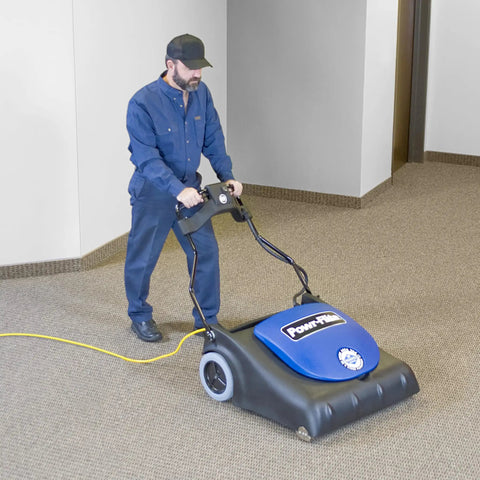 Powr-Flite Industrial Wide Area Carpet Vacuum Cleaner Bagged PF2030 30 Inch Cleaning Path Heavy Duty Machine Sweeps 29000 Sq Ft Per Hour Assembled In Usa For Large Floors And Fast Commercial Jobs