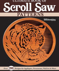 Awesome Scroll Saw Patterns Book Featuring Over Two Hundred Expert Fretwork Designs For Beginners And Pros Includes wooden tiger fretwork art.
