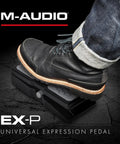 EX-P Expression Pedal For Keyboards And MIDI Controllers Control Real Time Expression in use with foot pressing pedal