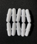 Ten Pieces PTFE Magnetic Stir Bars For Lab Mixers 20 mm White Eight Tenths Inch Stirrers Durable Non Demagnetizing Magnetic Stir Sticks Great For Scientific Experiments, white PTFE stir bars pack