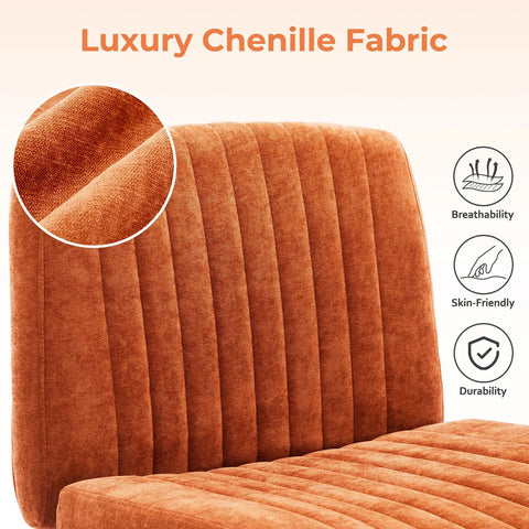 Close-up of Criss Cross Office Chair With Pocket Springs, Extra Wide 25In Seat, Chenille fabric showcasing texture and durability