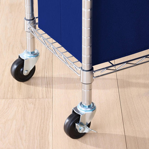 Heavy Duty Chrome Rolling Clothes Rack With Double Hanging Rods And Adjustable Swing Arms Super Roomy Closet Organizer That Rolls Smooth To Keep Your Wardrobe Tidy And Stress Free