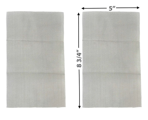 Stainless Steel Reinforcing Mesh For Thermoplastic Bumper And Kayak Repairs, 5x8.75 Inch, 2 Pack, shown side by side.