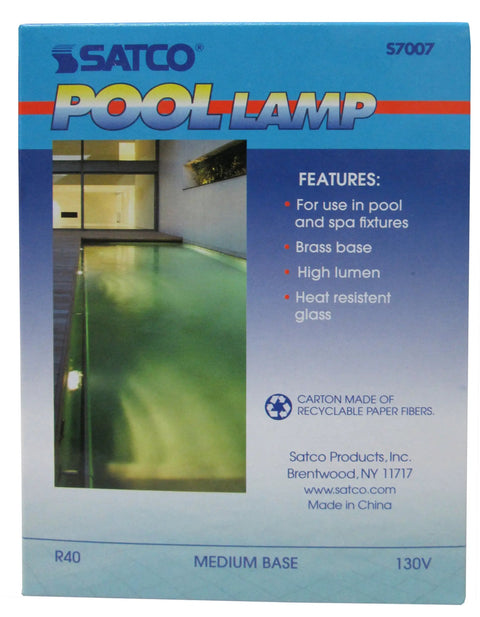 Pool And Spa BR40 Light Bulb 500W 130V Frosted Incandescent For A Lit Night Swim 5500 Lumens Medium Base