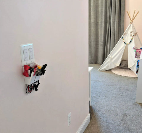 Light Switch Organizer With Key Holder Wall Pocket For Entryway No Drill Install White 1 Pack Keeps Mail Keys Wallets Sunglasses Remotes And Everyday Carry Essentials