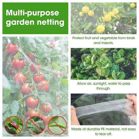 10x20 Garden Netting Bird Proof Insect Mesh For Vegetables Fruits And Plants Waterproof Sunproof Durable Pest Barrier close-up