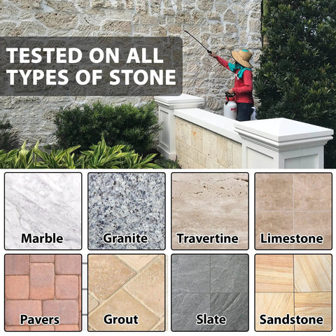 Stone Sealer For Travertine Limestone Marble And Granite Tile With Natural Look Matte Finish Stain Proof Water Based Safe For Food Areas Easy To Use No Mess Provides Maximum Stain And Water Protection