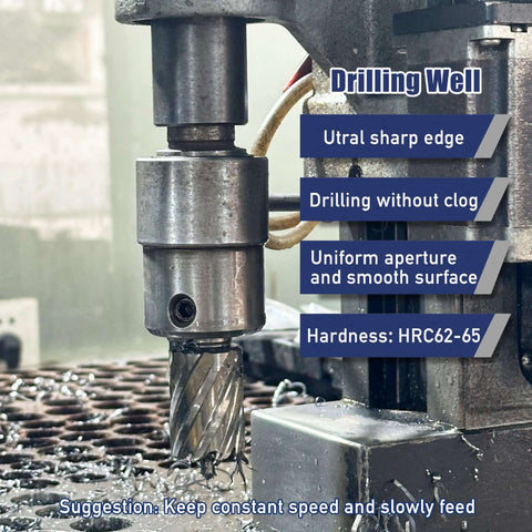 Amazon Pro Edge 6pc annular cutter set for magnetic drill press; 1 in depth, 1/2-1-1/16 in cutting diameter, M2 steel