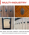 Hella Durable 50 Pack Of 1 5 Inch Iron Clavos Matte Black Decorative Nails on rustic doors and gates.