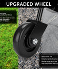 Close-up of heavy duty 4.3 inch gate caster wheel with spring loaded design for uneven ground, 360 degree swivel
