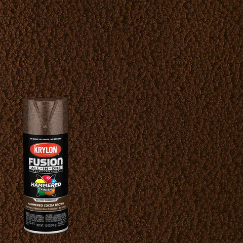 Killer Hammered Finish Spray Paint In Deep Cocoa Brown With Top Shelf Rust Resistant Coating and Legit Adhesion for Metal Wood Plastic Great for Indoor Outdoor DIY Crafts In A Quick Dry 12 Oz Aerosol Can.