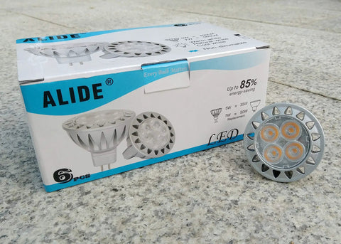 5W MR16 LED Bulbs Replacing 20W And 35W Halogen Save Big On Your Electric Bill 2700K Soft Warm White 12V package and bulb
