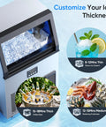Beast High Capacity Commercial Ice Maker For Home Bar And Cafe 200 Lbs Per Day With 55 Lb Storage Stainless Steel Model in Use