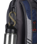 Dual S Shaped Carabiner Clip Size 4 For Keys And Gear attached to backpack with water bottle