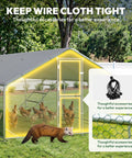 Extra Large Metal Chicken Run For Yard With Feeding Door And Walk In Design 26 By 10 By 6.6 Feet Outdoor Poultry Cage