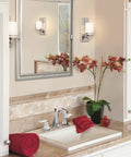 Hendrik 12 Inch One Light Wall Sconce In Satin Etched Cased Opal Glass Chrome Finish for hallways, bathrooms, mirrors