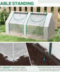 Portable Greenhouse Shelter 6 Foot By 3 Foot By 3 Foot With Dual PE Covers, Steel Frame, Roll Up Windows in backyard setup