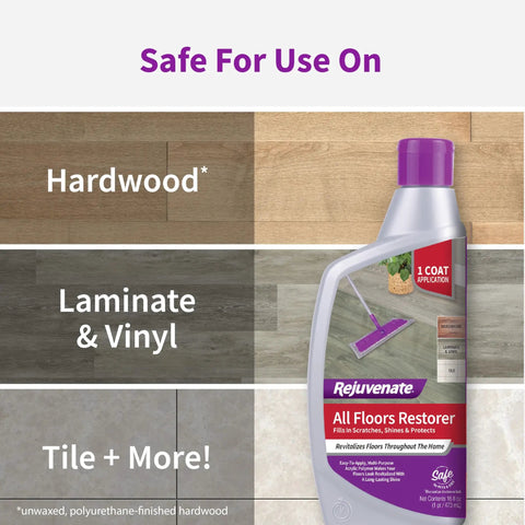 Floor Restorer And Polish Fills Scratches And Restores Shine Without Sanding For Hardwood Laminate Vinyl Tile And More Bottle