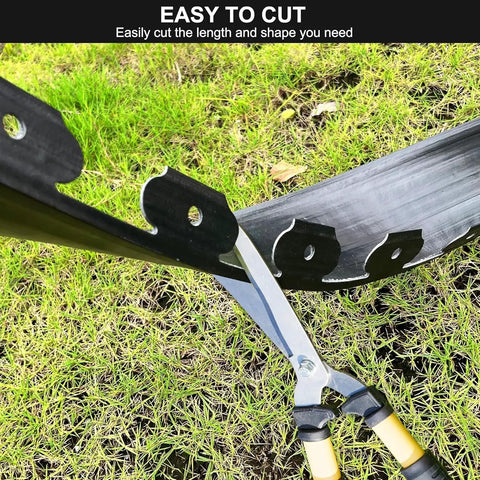 Cutting Easy Diy Garden Border Edging Roll 4 Inch High 66 Ft Total 2 Rolls Of 33 Ft With 100 Hard Stakes Flexible Plastic