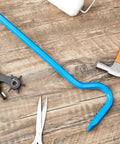 Two Pack Heavy Duty Manhole Cover Hook And Septic Tank Lid Puller 42 Inch Tough As Nails Hex Steel Utility Lifter on wood.