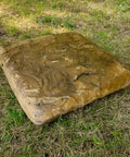Java Brown Cobblestone Texture Stepping Stone 12.5 Inch Square Concrete Garden Paver For Pathways Patios And Landscaping