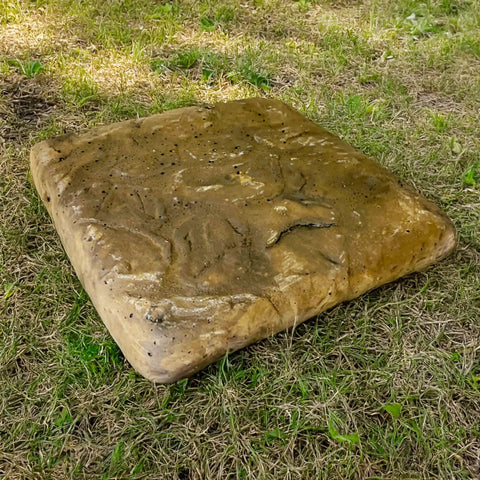 Java Brown Cobblestone Texture Stepping Stone 12.5 Inch Square Concrete Garden Paver For Pathways Patios And Landscaping